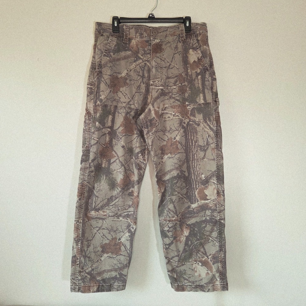 Hollister Men's Baggy Camo Painter Utility Pants Size Large Brown Tan Streetwear